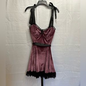 Dolls kill x widow Damsel damned velvet mini dress